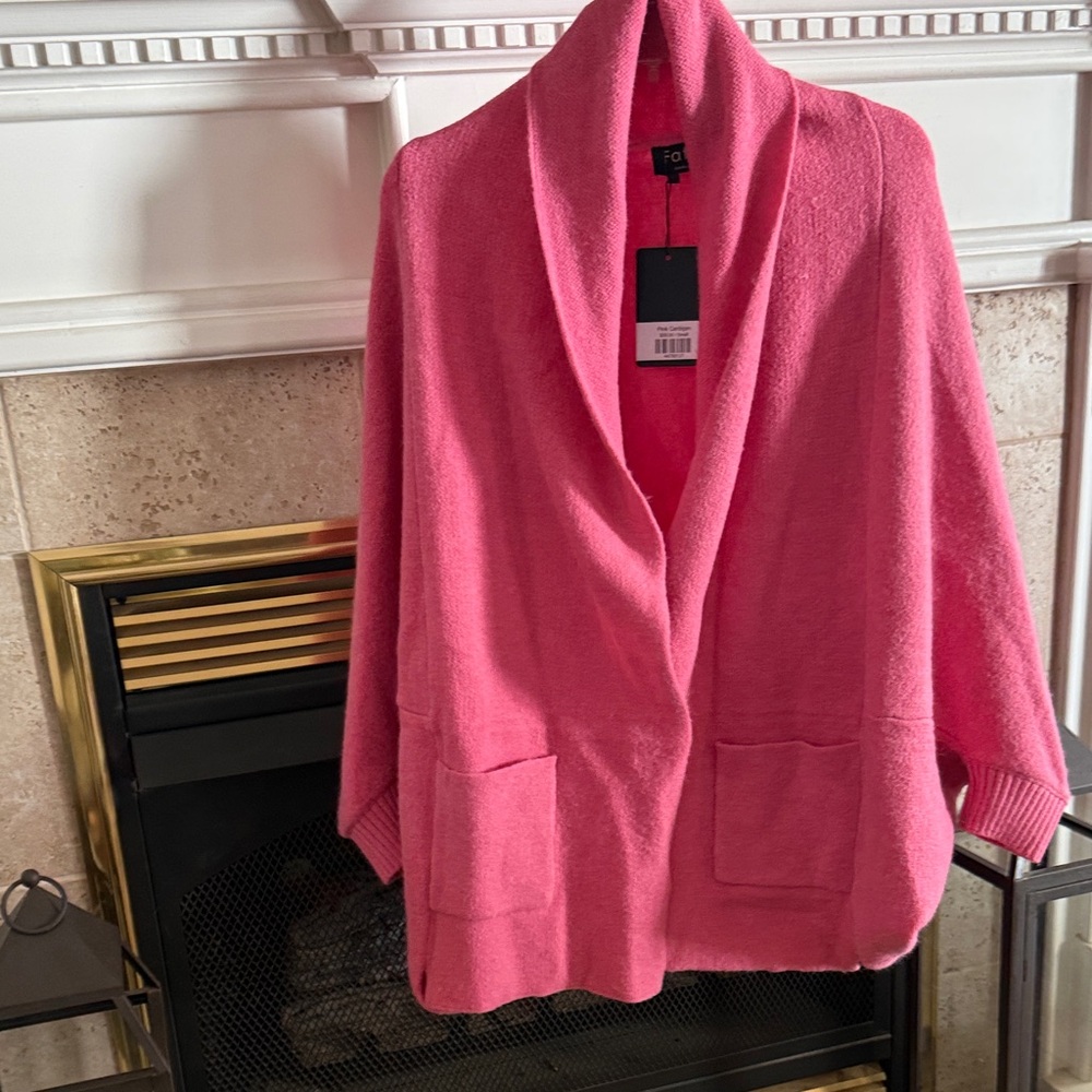 Fate small Pink Sweater cute! Shawl EUC